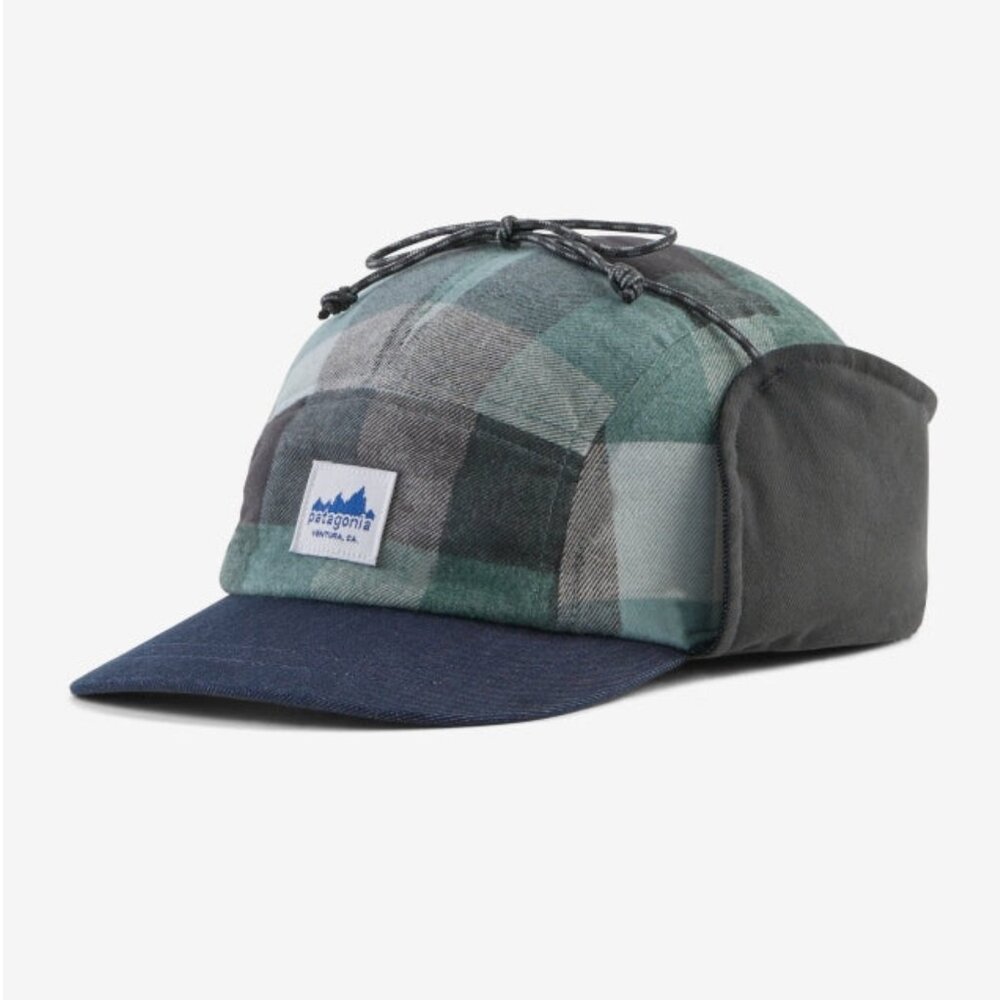 NWT Patagonia range earflap cap nouveu green hat size S